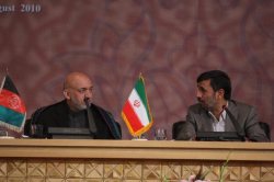 Mahmoud Ahmadinejad and  Hamid Karzai talk on phone on Eftr Eid occasion